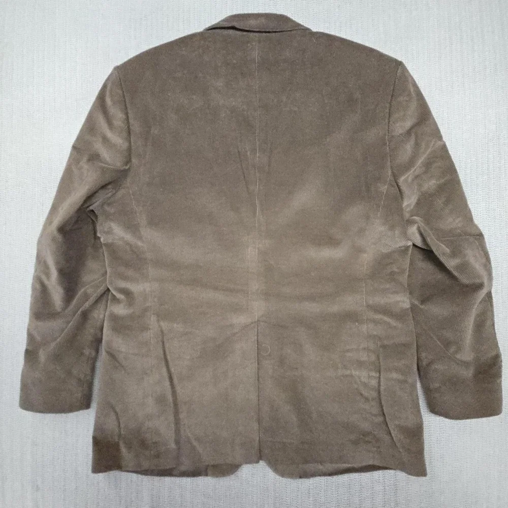 Meeting Street Blazer Mens 44 Brown Corduroy Single Breasted Sport Coat Jacket